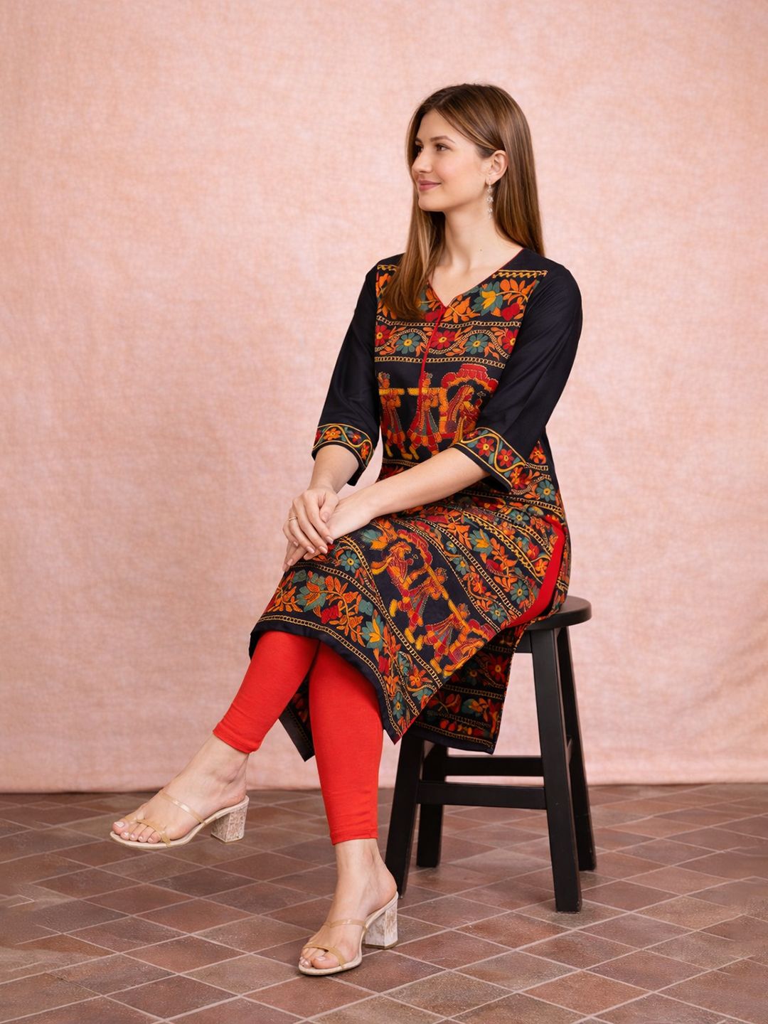 Multicolor Kalamkari Cotton Kurta
