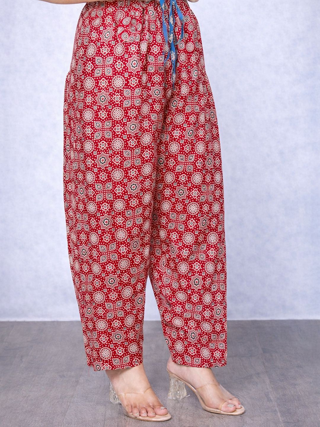 Blue Kurta, Patiala & Dupatta Set | Printed