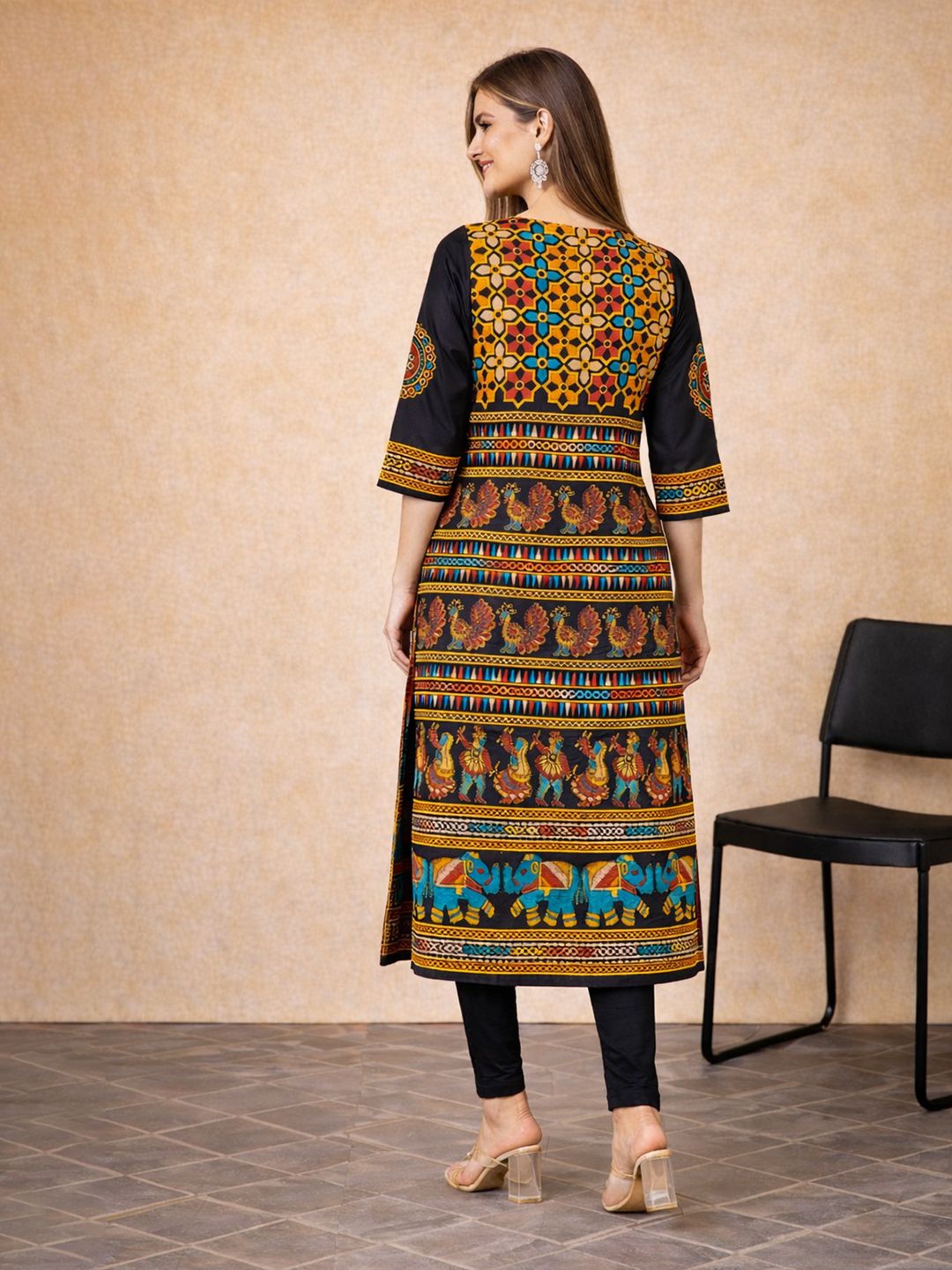 Multicolor Kalamkari Cotton Kurta