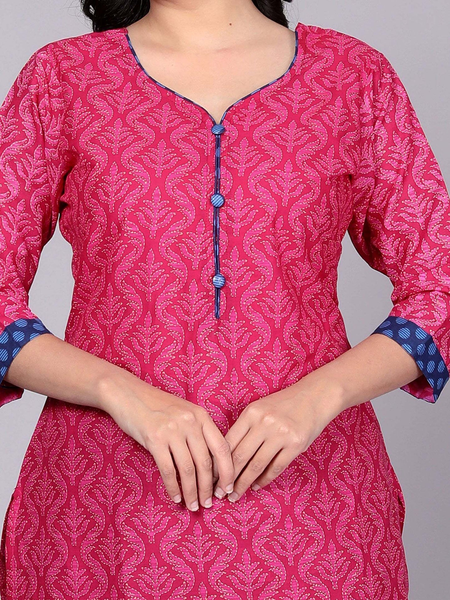 Pink Kurta, Patiala & Dupatta Set | Printed