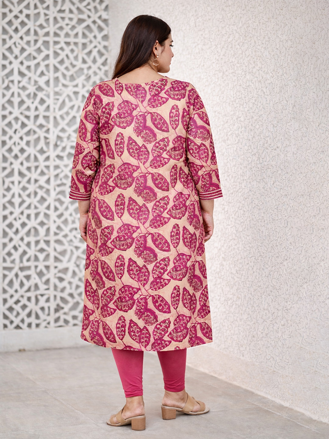 Magenta Ethnic Printed Kurti