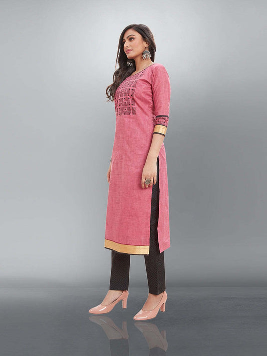 Pink Kurta, Salwar & Dupatta Set | Printed