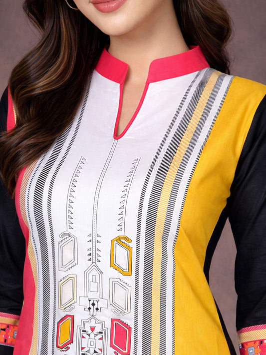 Multicolor Striped Cotton Kurta