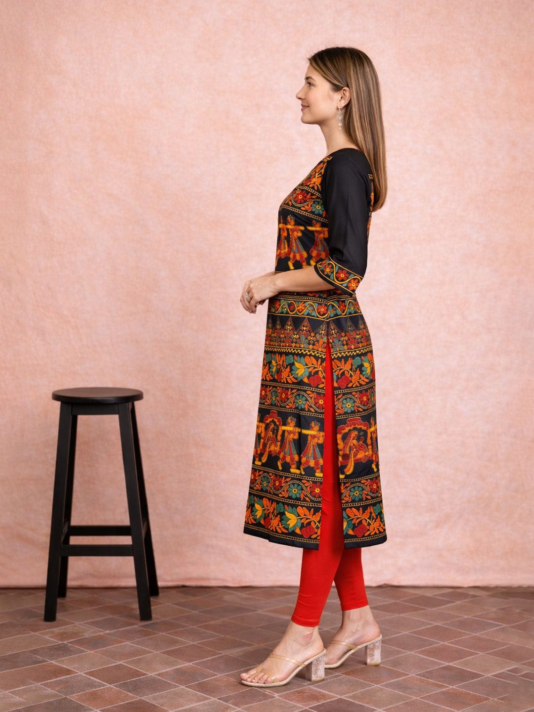Multicolor Kalamkari Cotton Kurta