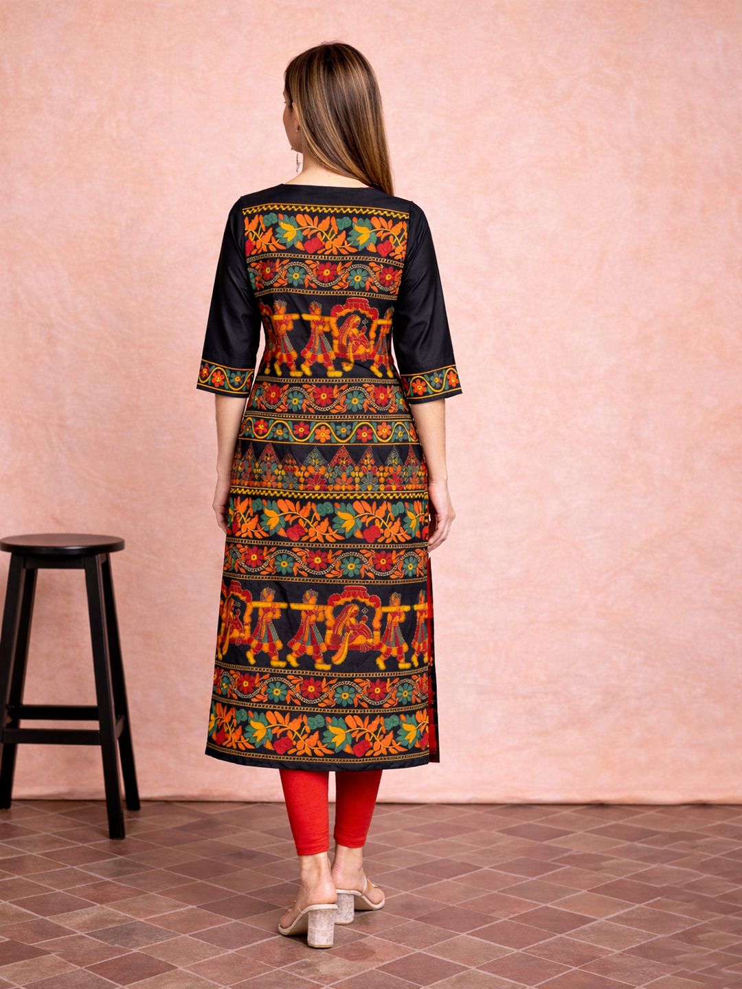 Multicolor Kalamkari Cotton Kurta