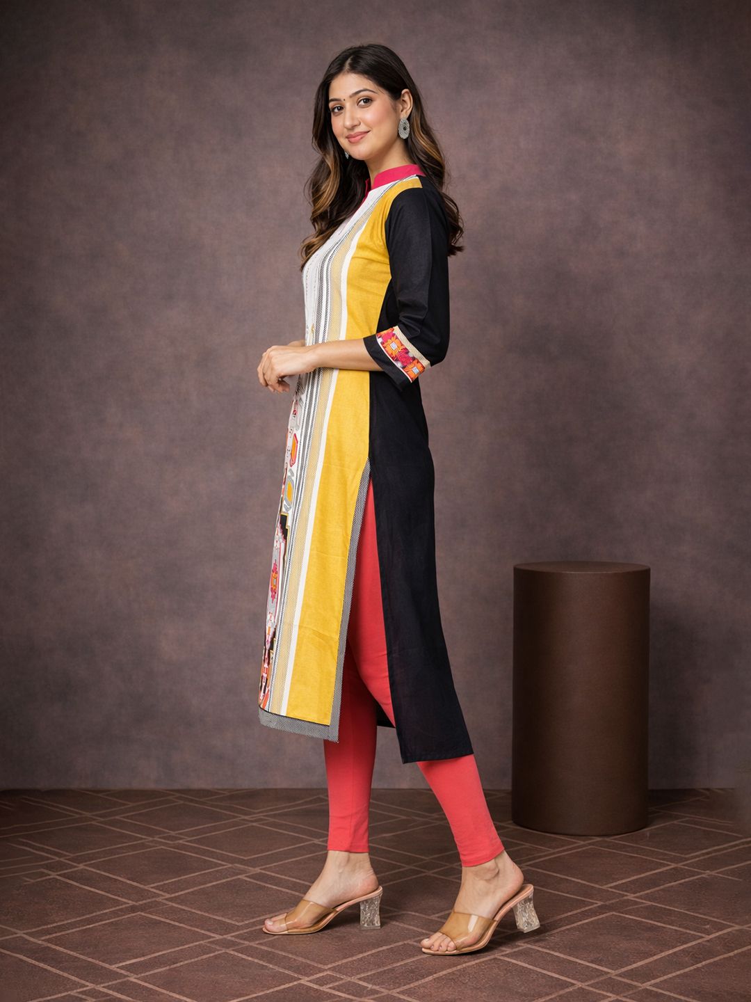 Multicolor Striped Cotton Kurta