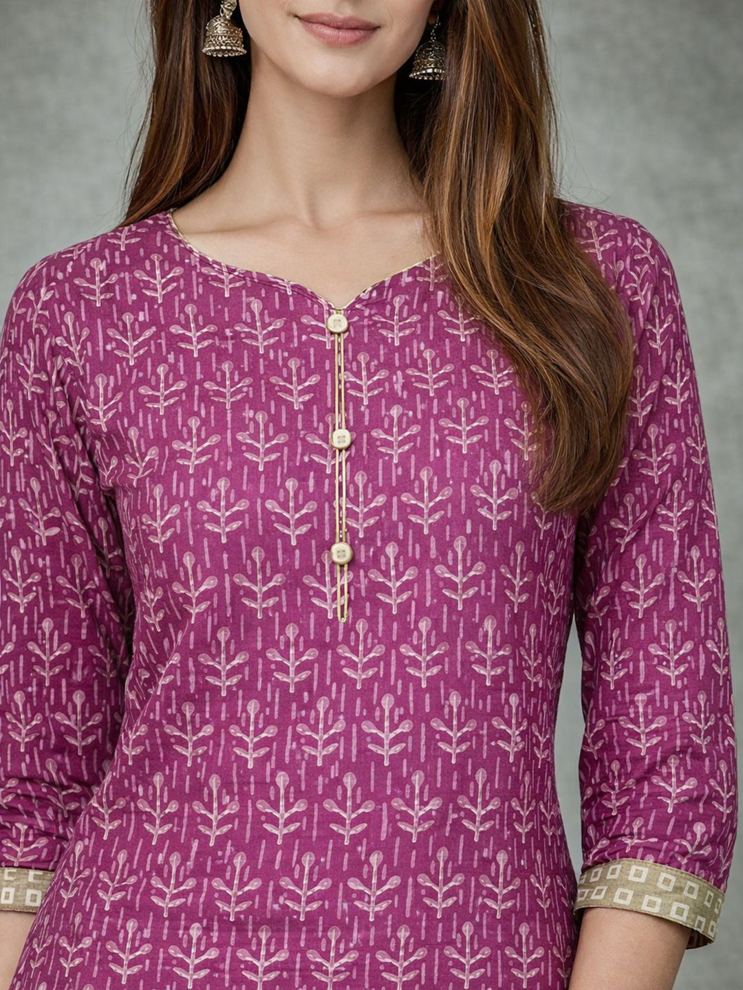 Pink Kurta, Patiala & Dupatta Set | Printed
